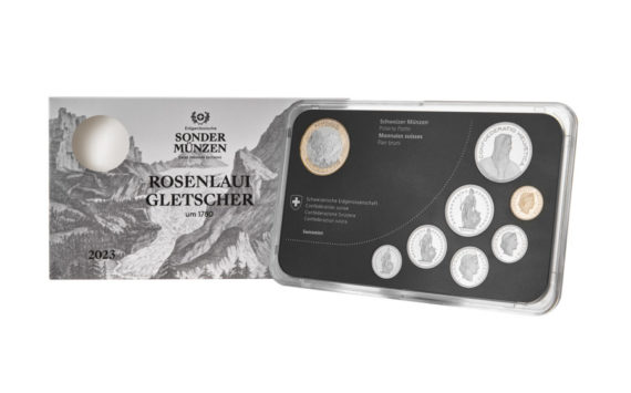 New 2023 Swiss coin “Rosenlaui Glacier” and coinsets