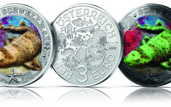 2023 3 Euro Swell Shark from Austrian Mint