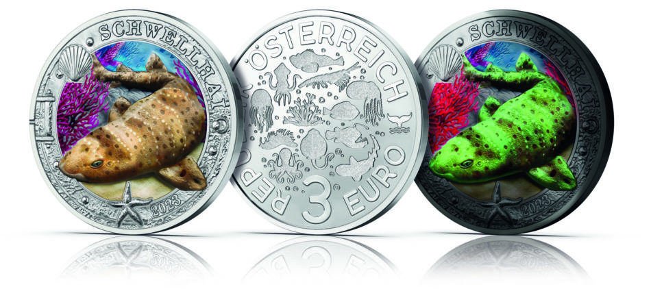 2023 3 Euro Swell Shark from Austrian Mint