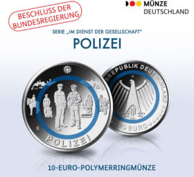 2024 €10 German polymer coin – german Federal Police