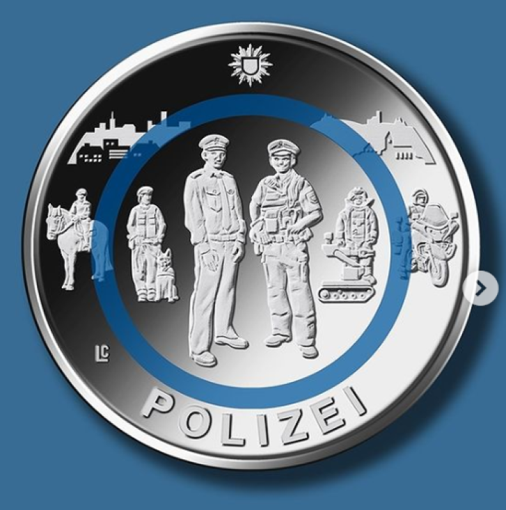 2024 €10 German polymer coin - german Federal Police