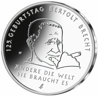 2023 €20 BERTOLT BRECHT silver coin - 125 years of his birth