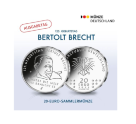 2023 €20 BERTOLT BRECHT silver coin – 125 years of his birth