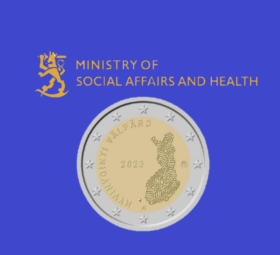 2023 finnish €2 coin dedicated to social  and health services