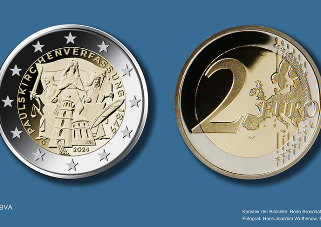 2024 german €2 175th anniversary of the Constitution of St. Paul’s Church
