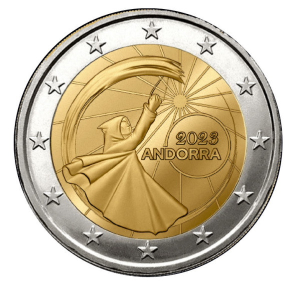 Andorra, i due 2 euro commemorativi 2023