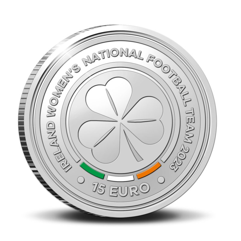 2023 irish €15 coin dedicated to national women football team