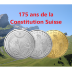 Pièces en or et en argent - 175 ans de la constitution suisse