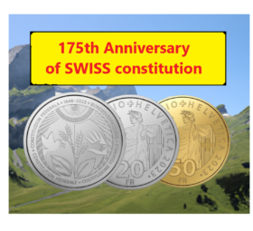 Gold and Silver Coins – 175 years of the Swiss Constitution